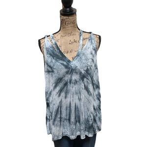 Pol grayish/ green tie dye tank top